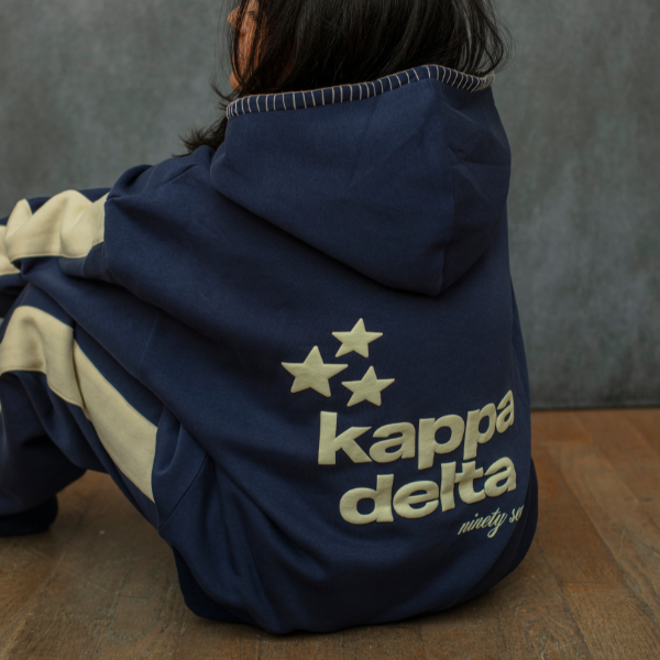 Drop Cut Fleece Hoodie with Paneled Sleeves