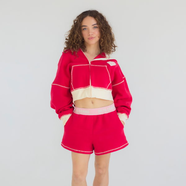 Campus Crush Influencer Crop Zip Hoodie