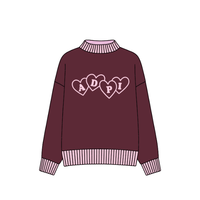 Sweetheart Oversized Knit Crewneck Sweater