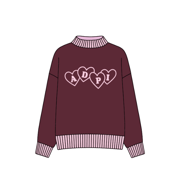 Sweetheart Oversized Knit Crewneck Sweater