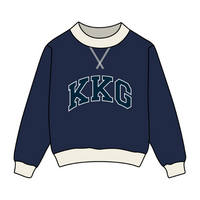 NOTCHED CONTRAST FULL LENGTH MOCK SWEATSHIRT
