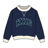 Notched Contrast Full Length Mock Sweatshirt