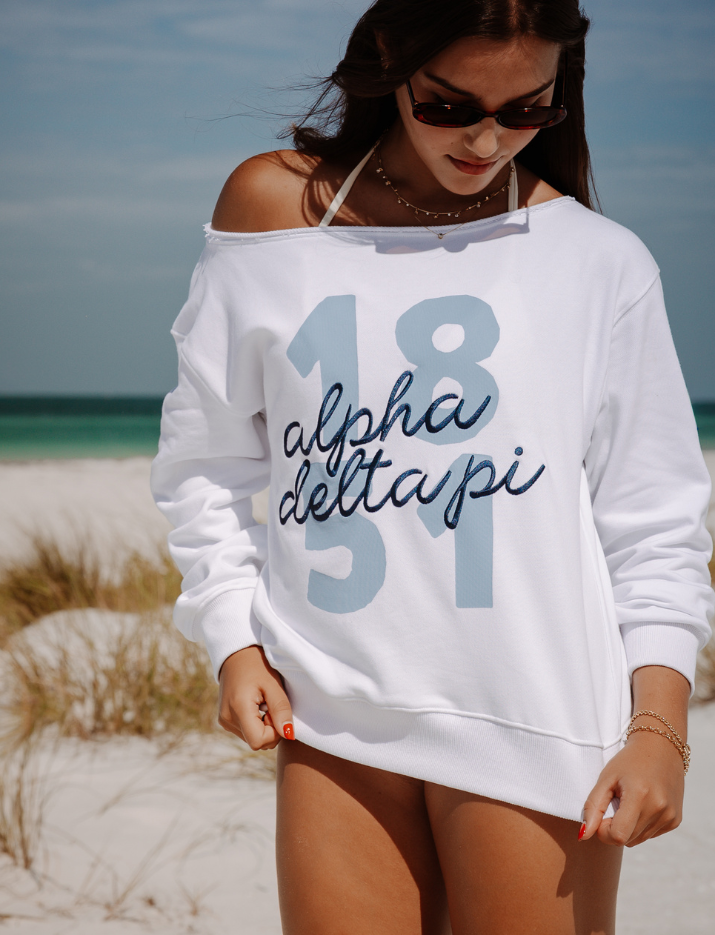 Shoreline Off-Shoulder Sweatshirt