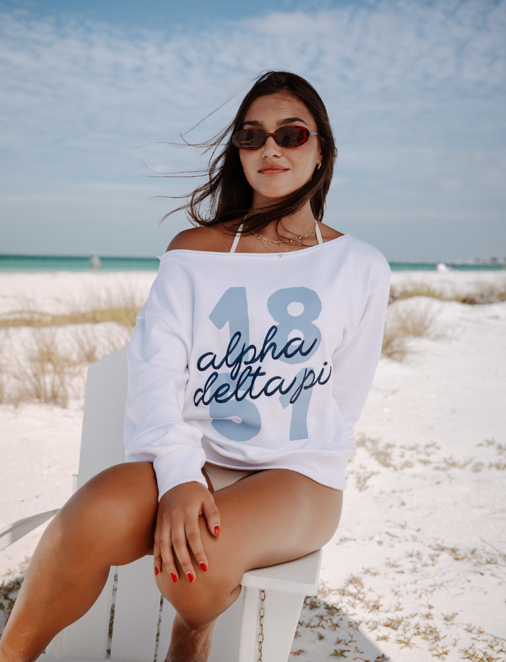 Shoreline Off-Shoulder Sweatshirt