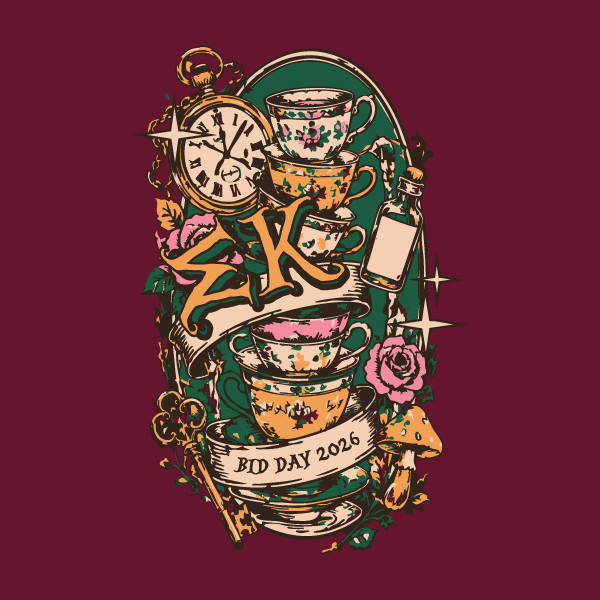 Sigma Kappa Bid Day 2026 Alice in Wonderland Tea Party T-Shirt