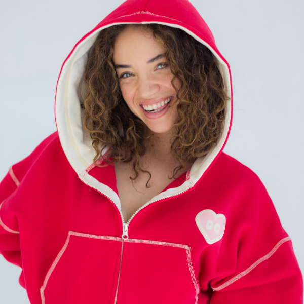 Campus Crush Influencer Crop Zip Hoodie