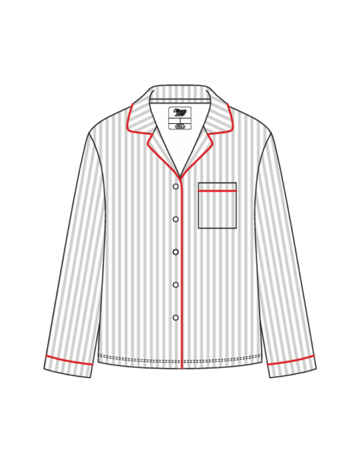 Women’s Cotton Stripe Knit PJ Top