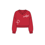 Cupid Women's Cozy Sweater Knit V-Neck Pullover