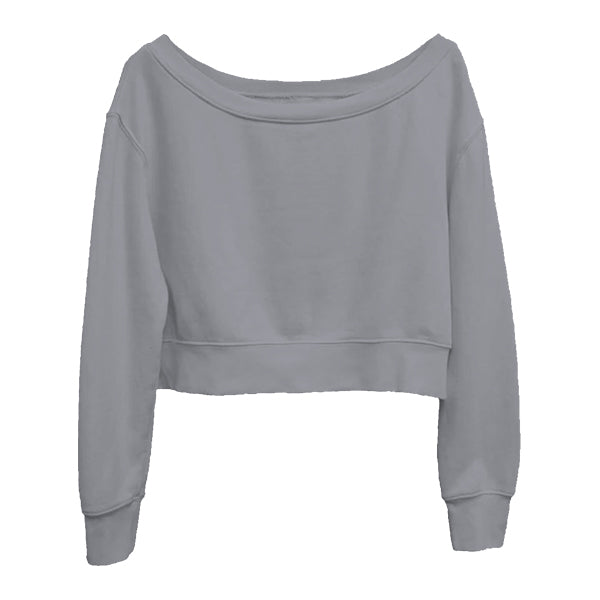【DIANTÉ】 LOGO OFF-SHOULDER SWEAT TOPS John Galt Erica Newport Oversized Sweatshirt | PacSun
