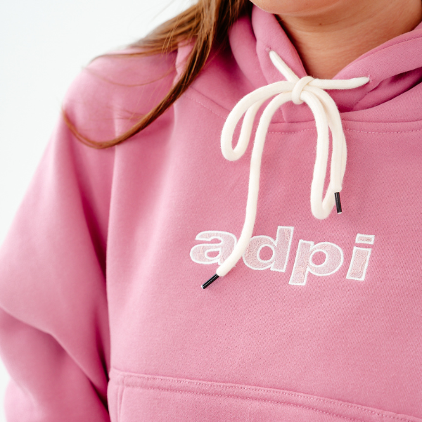 Drop Cut Pullover Hoodie With Lace Trim