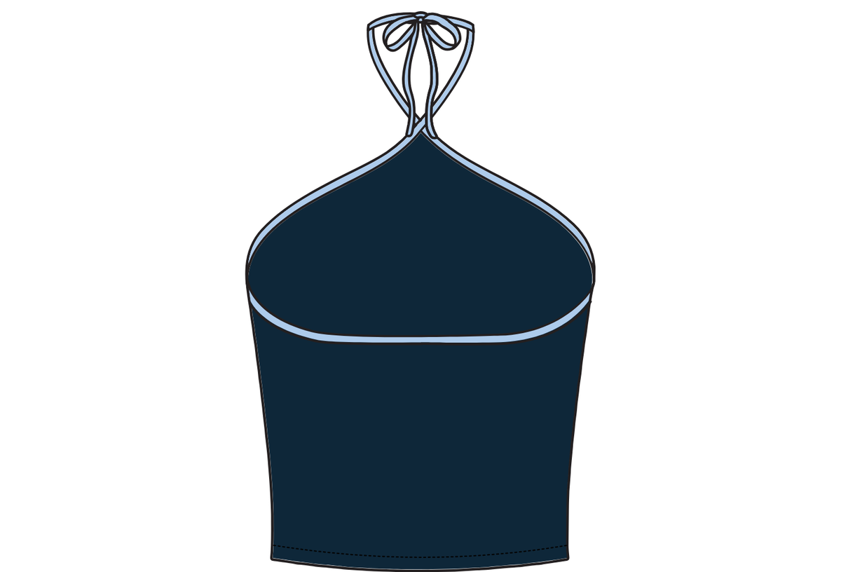 WOMEN'S Y-NECK HALTER TIE CAMI