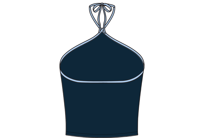 WOMEN'S Y-NECK HALTER TIE CAMI