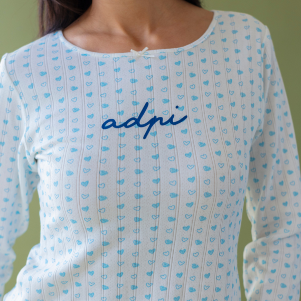 Slumber Monogram Long Sleeve Top