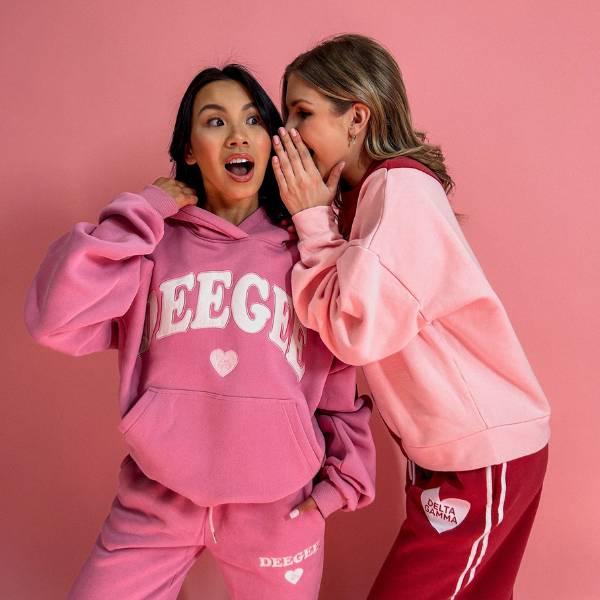 Love Letter The Drop Cut Fleece Hooded Sweatshirt
