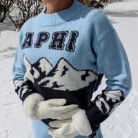 Snow Capped Cropped Knit Sweater