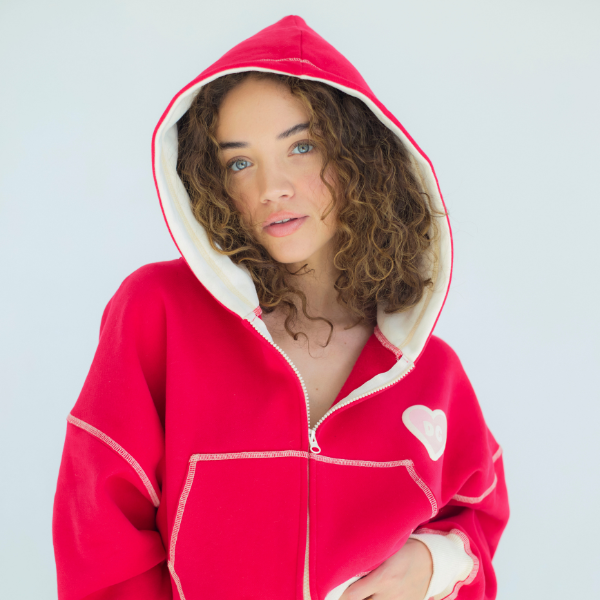 Campus Crush Influencer Crop Zip Hoodie