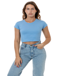 CAP SLEEVE BABY RIB CROP TOP
