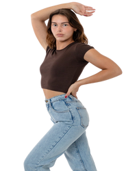CAP SLEEVE BABY RIB CROP TOP