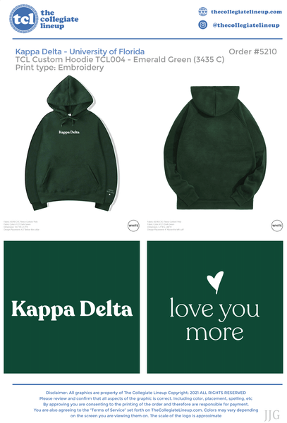 Kappa Delta University of Florida #5210 - Green Set