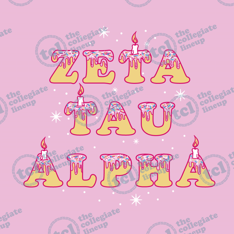 Zeta Tau Alpha Birthday Candle Design