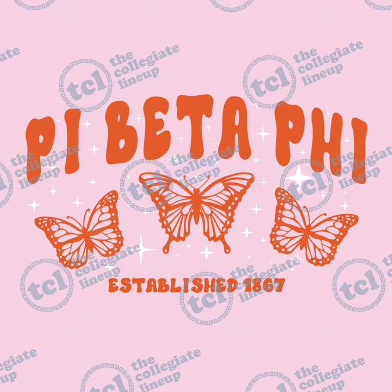 Pi Beta Phi Butterfly Design
