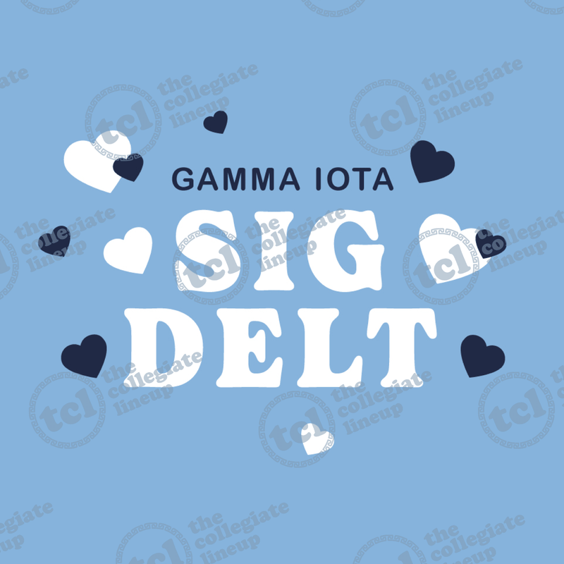 Sigma Delta Tau Gamma Iota Chapter Hearts T-Shirt