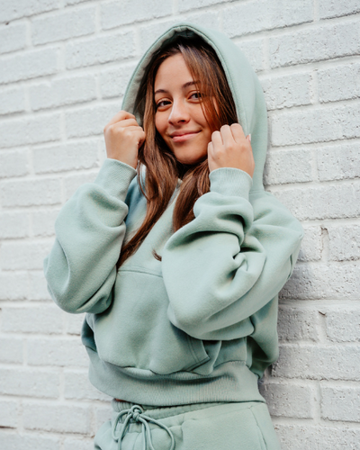 The Drop Cut Fleece Hooded Sweatshirt