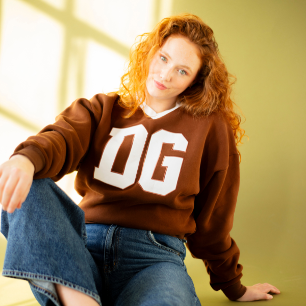 Cocoa Varsity V-Neck