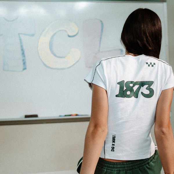 Women’s Contrast Panel Baby Tee - The Collegiate Lineup