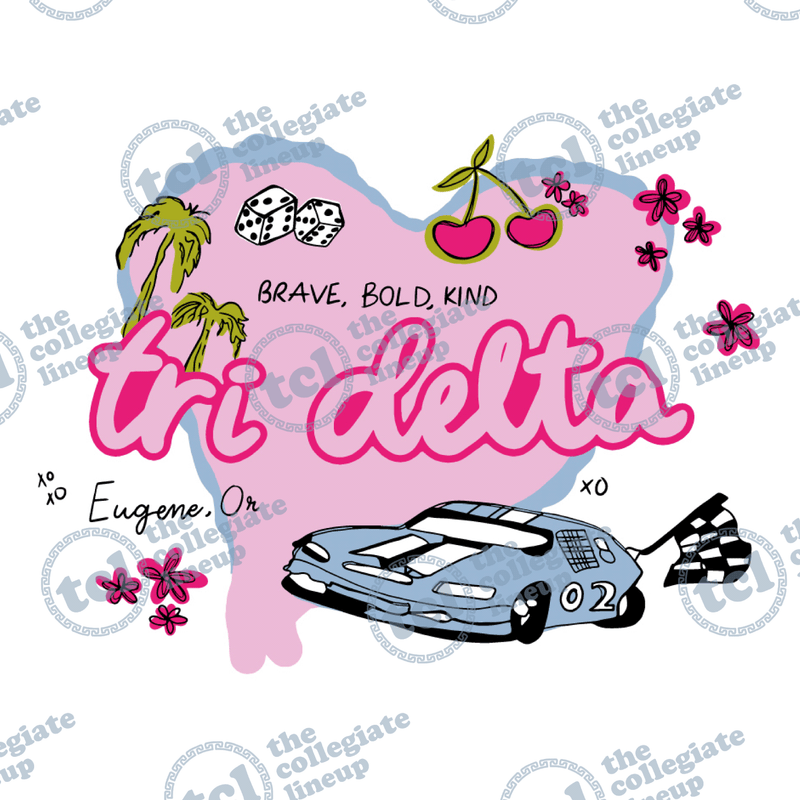 Delta Delta Delta University of Oregon NASCAR-Inspired Design