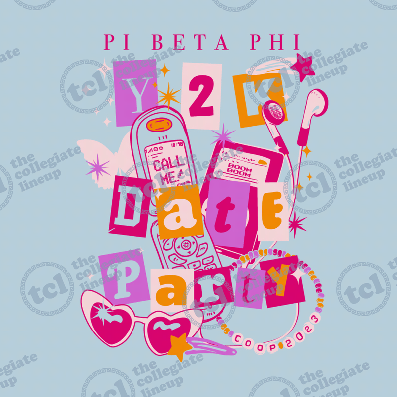 Pi Beta Phi Y2K Date Party 2023 Design