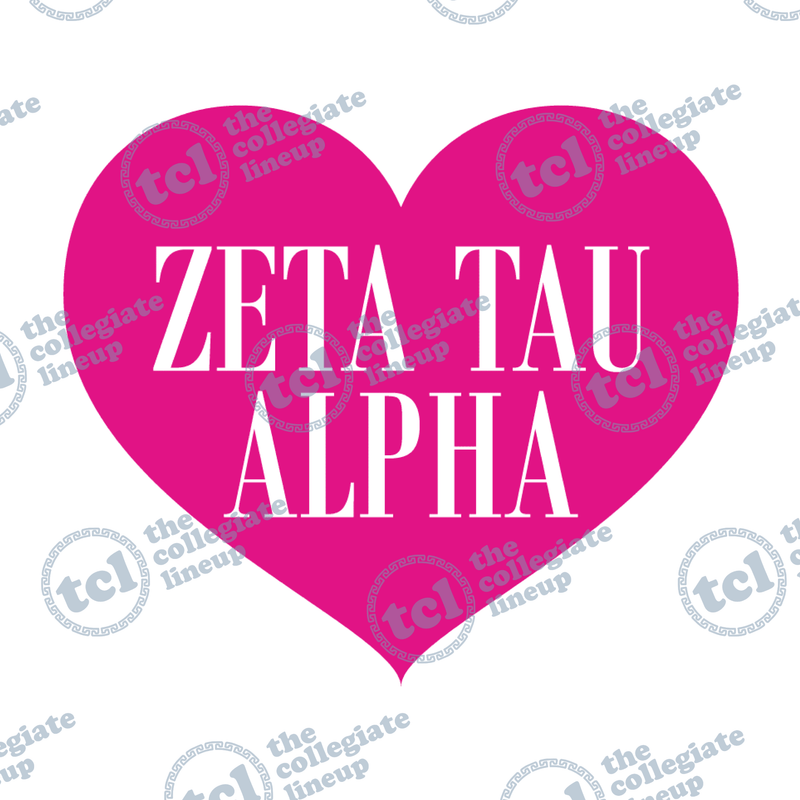 Zeta Tau Alpha Heart Design (Front) - 1622