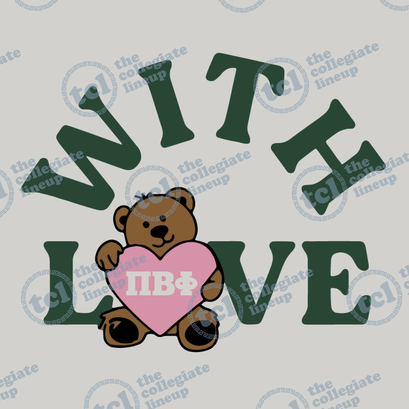 Pi Beta Phi Teddy Bear Heart Design – 1723