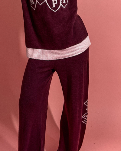 Sweetheart Mid-Rise Wide Leg Sweater Knit Pant