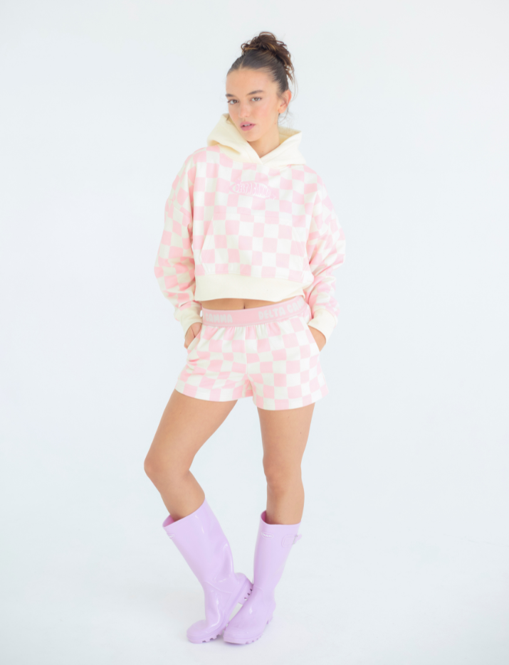 Influencer Checkerboard Fleece Shorts
