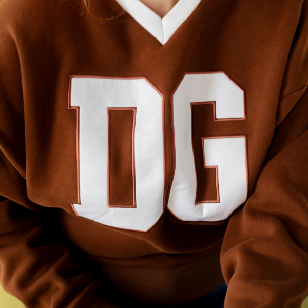 Cocoa Varsity V-Neck