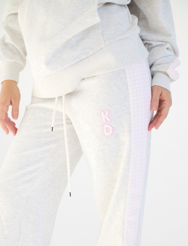 Picnic Season Drop Cut Fleece Heavyweight Sweatpants with Contrast Side Panels