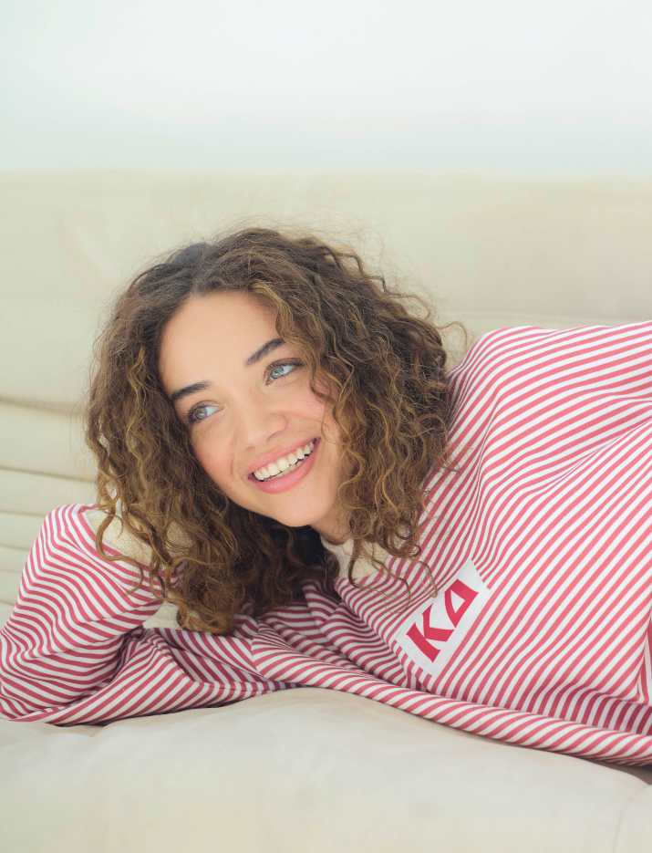 Pin Stripe Mockneck