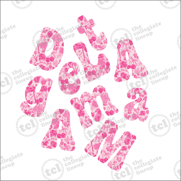 Delta Gamma Floral Letters – 2145