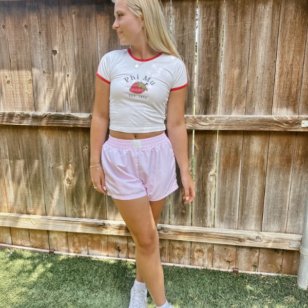 Women's Gingham Shorts with Patch – The Collegiate Lineup