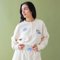 Waffle Patch Crewneck Sweatshirt Yellow - The Collegiate Lineup
