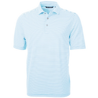 Virtue Eco Pique Stripe Recycled Mens Polo