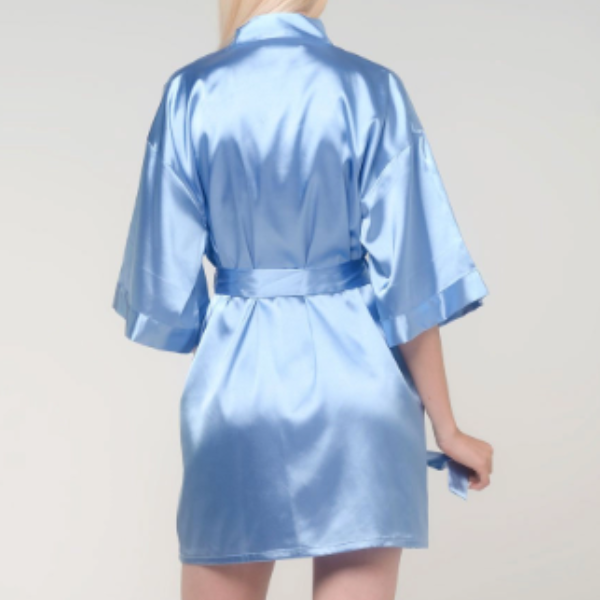 Satin Kimono Short Robe