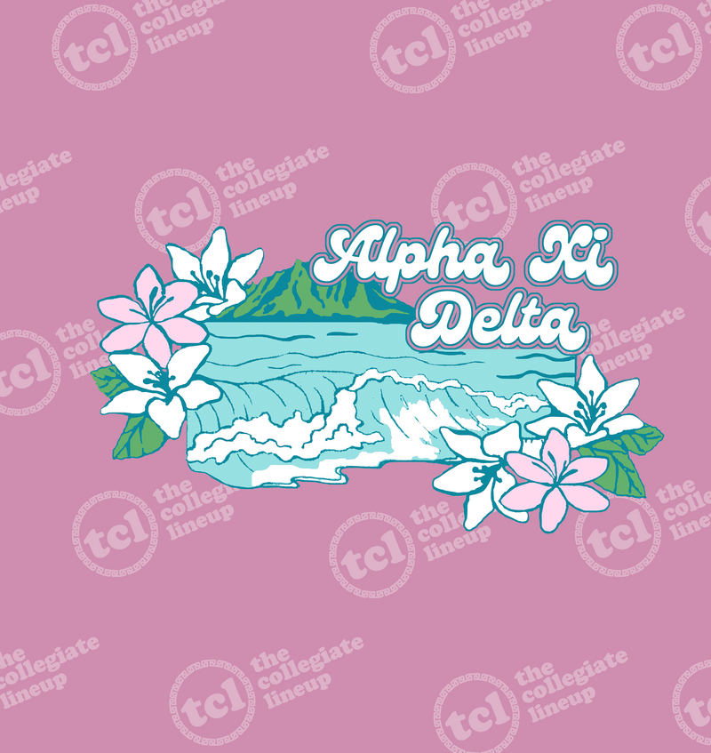 Alpha Xi Delta Tropical Beach Design