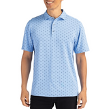 Virtue Eco Pique Tile Print Recycled Mens Polo