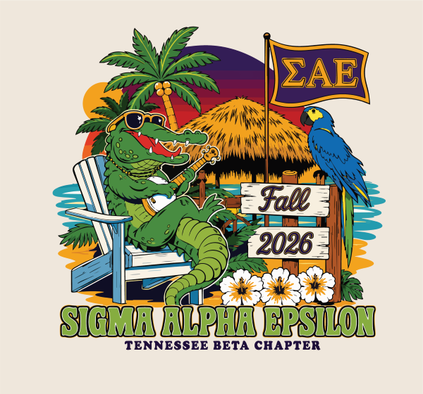 Sigma Alpha Epsilon Tennessee Beta Fall 2026 Tropical T-Shirt