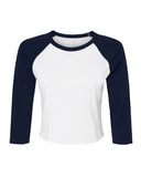 Women's Micro Rib 3/4 Raglan Sleeve Baby Tee