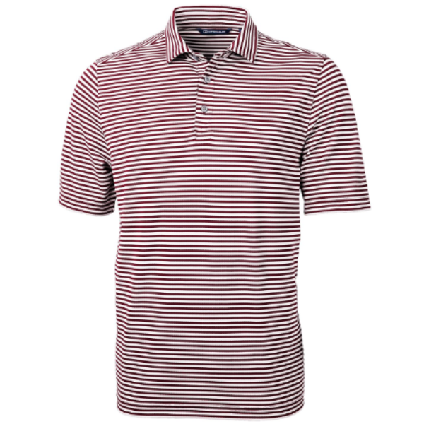 Virtue Eco Pique Stripe Recycled Mens Polo