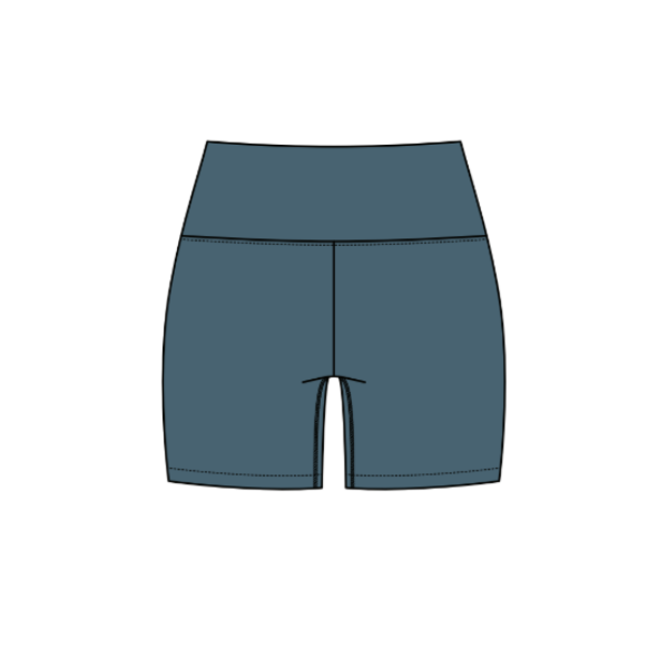 Women’s High Rise Biker Short with Contrast Binding