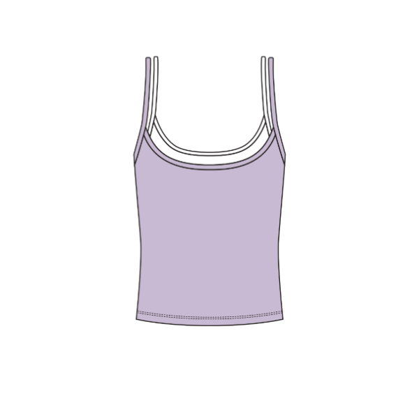 Women’s Active Layered Cami Crop Tank